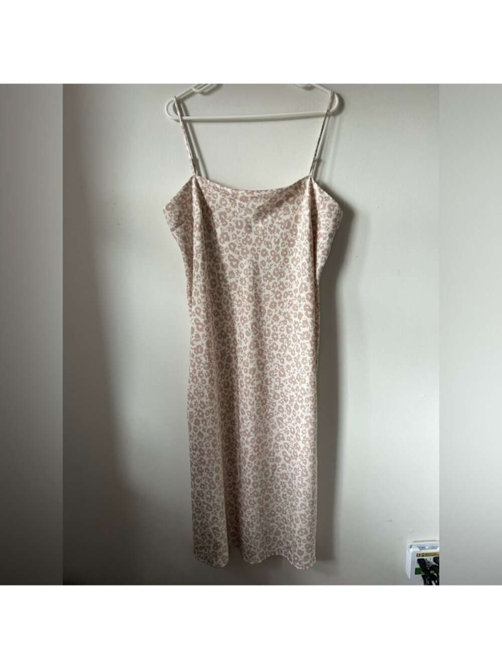 A New Day Apron Cream and Floral Slip Dress